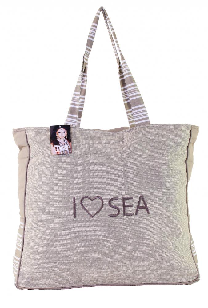 Strandtasche, Freizeittasche Shells, I love Sea, Kollektion Ocean